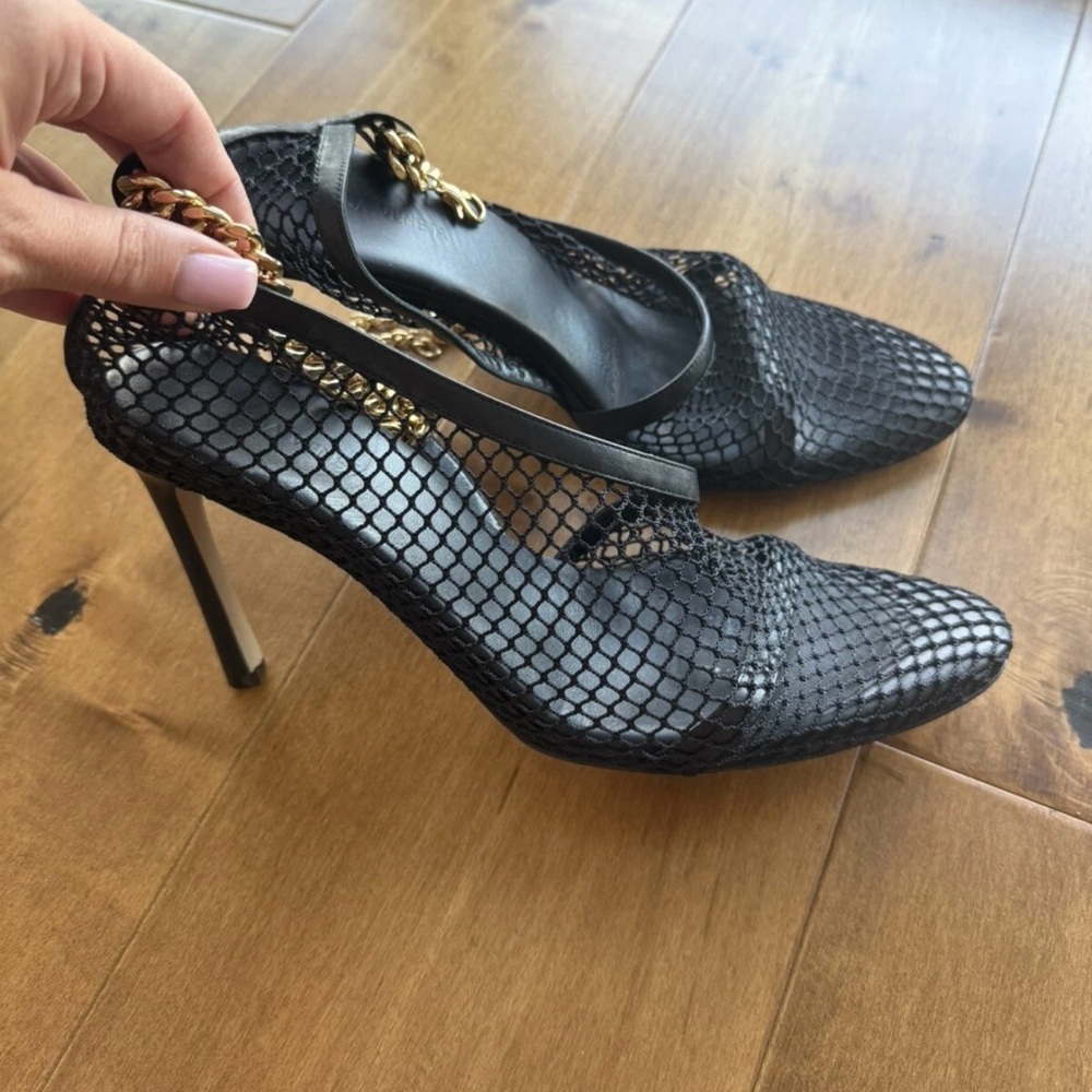 New! Bottega Veneta 'Stretch' Mesh Sandals Black Womens US 9 EU40